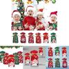 Christmas Gift Bag With Drawstring Ribbon Santa Print For Holiday Packaging