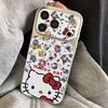 Cute happy kt electroplating large window suitable for Apple 11Promax mobile phone case IP11/11/11 cartoon 11 sets