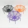Halloween Decoration Black Spider Web Bowl with Stand Fruit Plate Candy Biscuit Package Basket Bowl Halloween Party Supplies