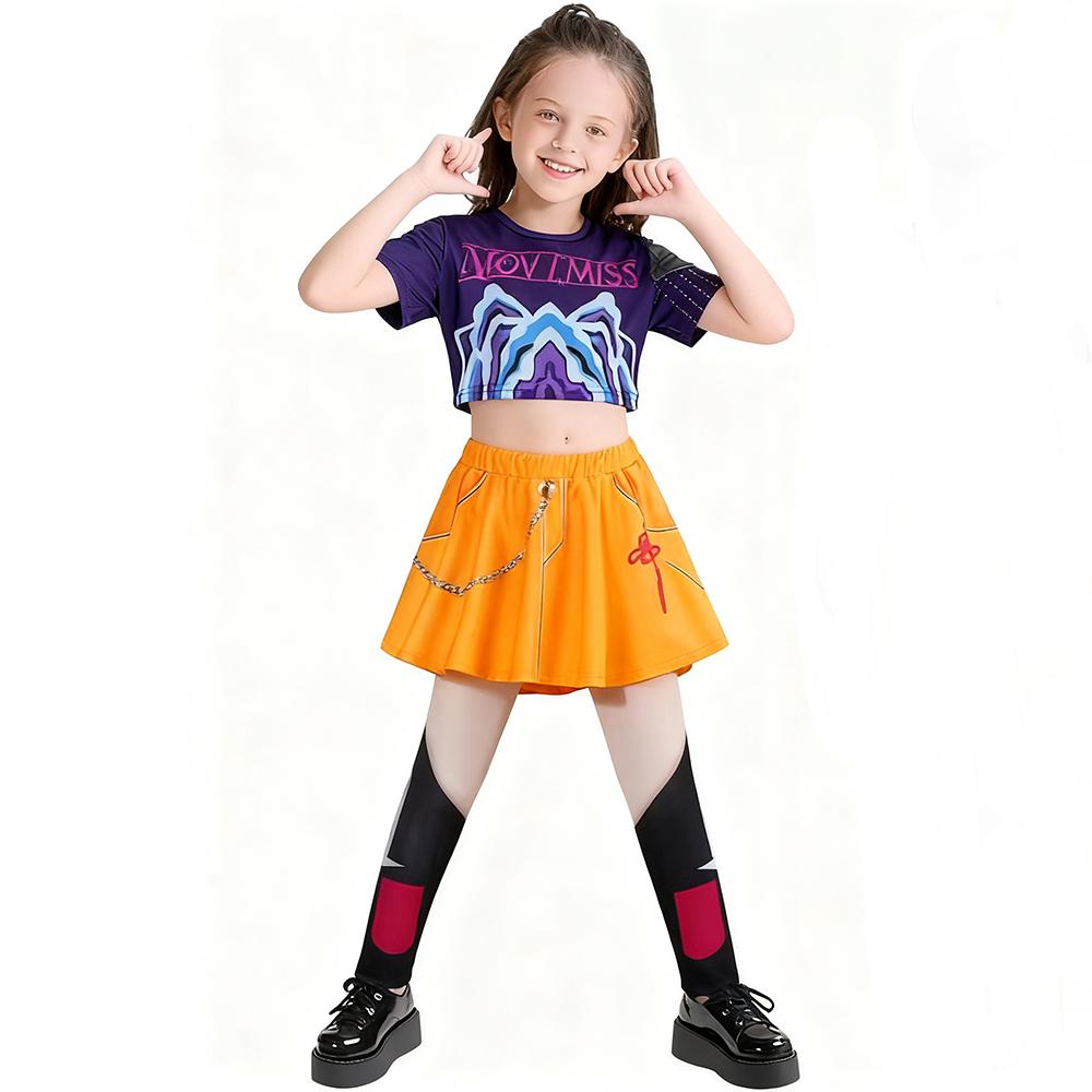 KPop Film Dämonenjäger Gleicher Stil Mädchenkleidung Kinder Halloween Cosplay Party Zoey Rumi Mira Kostüm Neu