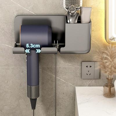 Depolama Tutucu Saç Kurutma Makinesi Tutucu Duvara Monte Raf Banyo Raf Depolama Rafları Aksesuarları Raflar Saç Fırçası Depolama Braketi