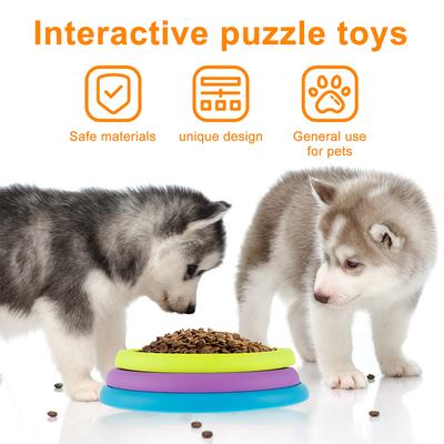 1/2 Stück Hund Langsamer Futterspender Interaktives Hundepuzzle-Spielzeug Wiederverwendbar 3 Schichten Puzzle Welpenfutterspender für Haustier Vermeiden von Schlucken