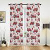 Wine Glass Wine Fruit Grapes Window Curtains Bedroom Kitchen Drapes Panel Curtains for Living Room Christmas Home Decor