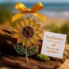 Ornement d'arbre de Noël Fleur en acrylique 2D Pendentif Tournesol Ornements d'arbre de Noël avec design de nœud pour la fête des fêtes d'hiver