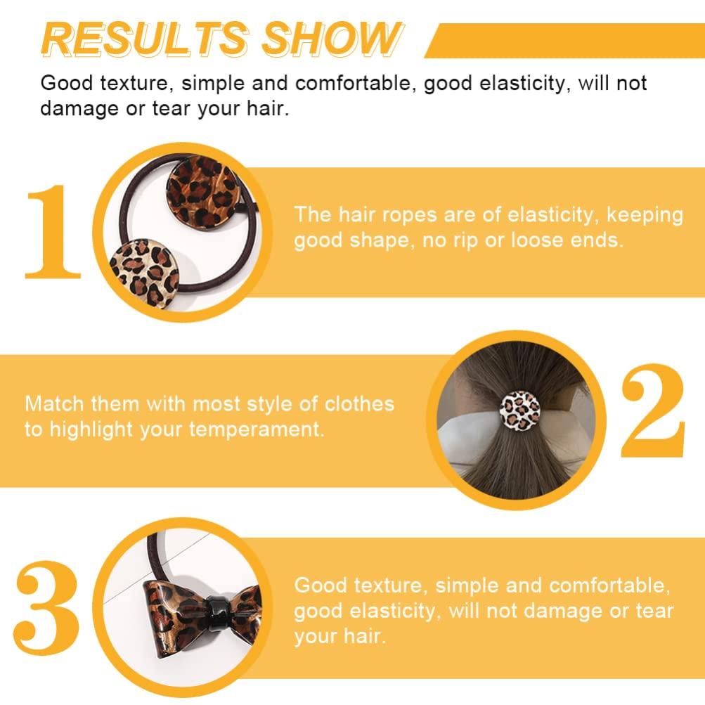 FRCOLOR 12 Pieces Leopard Print Hair Ponytail Hair Extensions for Men and Perfect for Hair and Party Women,