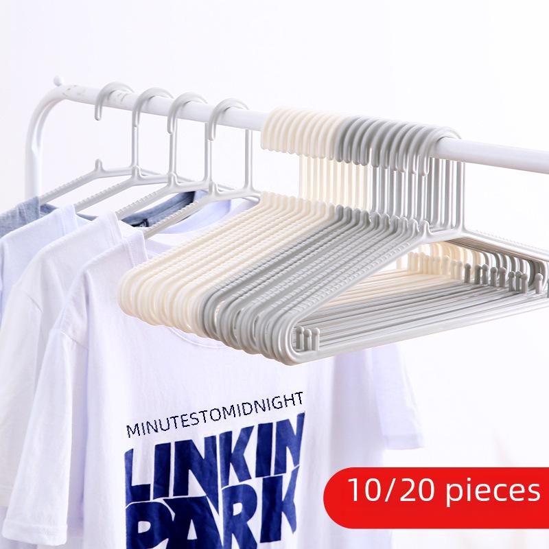 Multifunktionale rutschfeste Kleiderbügel aus Kunststoff, 20er-Pack für Damenbekleidung zum Trocknen und Aufbewahren