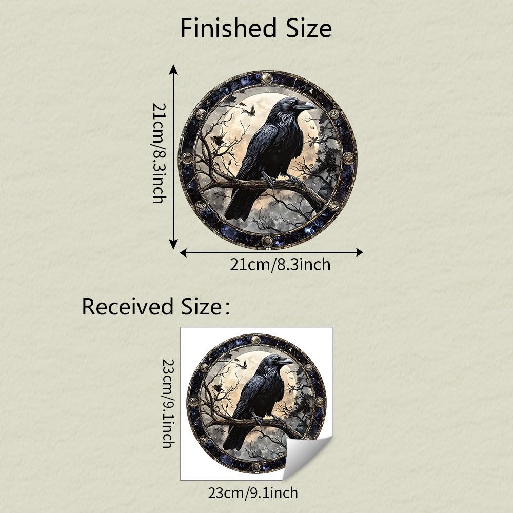 

Хэллоуин Ворона Ветки Стеклянные Окна Украшение и Декор Дома Статическое Электричество Наклейки на Окна