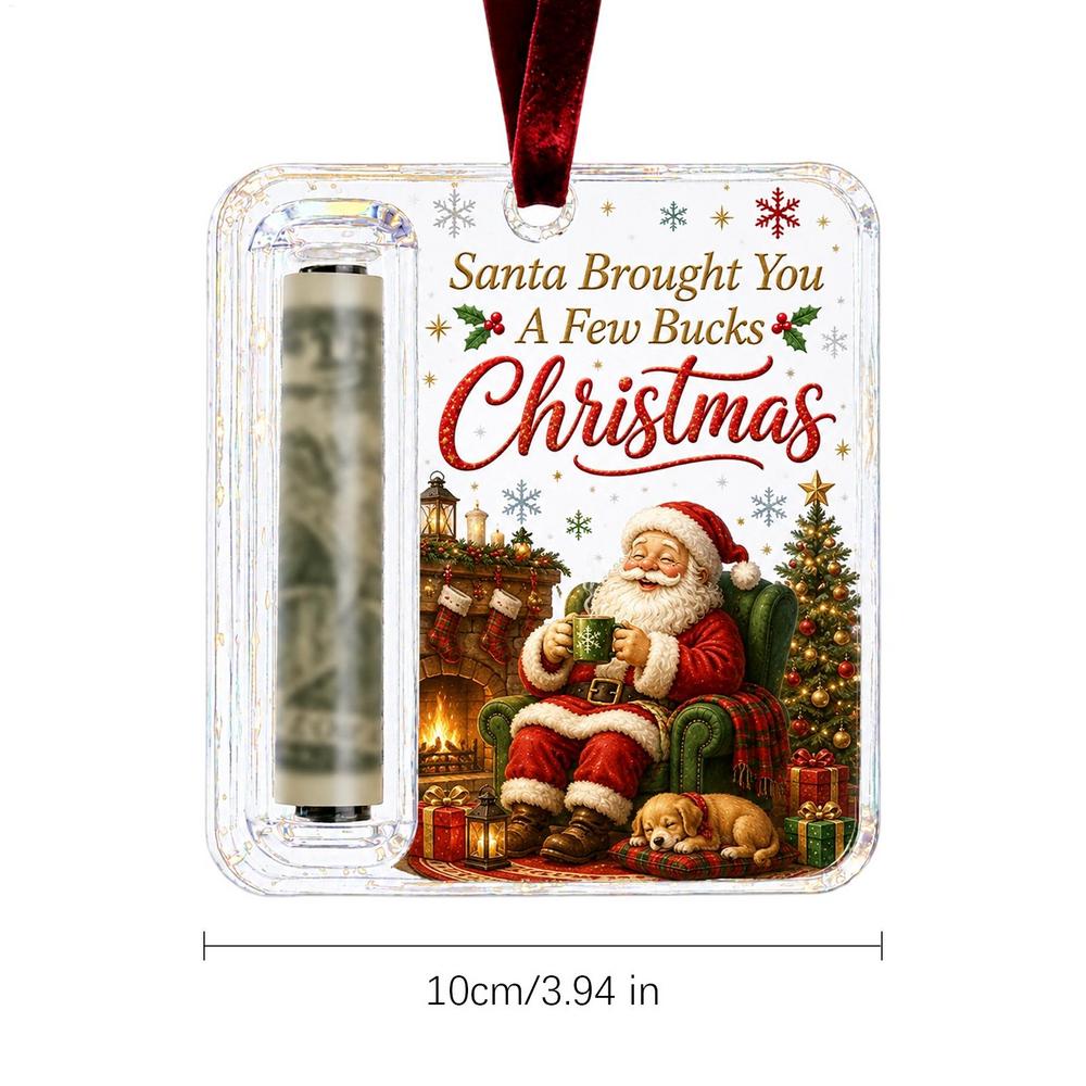 Christmas Cash Holder with Lanyard, Funny Seasonal Souvenir Money Card Holder Decoration, Xmas Gift for Family Friends Kids