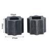 2Pcs Pneumatic Head Adapter Sleeve Actuator Connecting Sleeve Inner Square Outer Octagonal Sleeve Ball Valve Reducer Sleeves