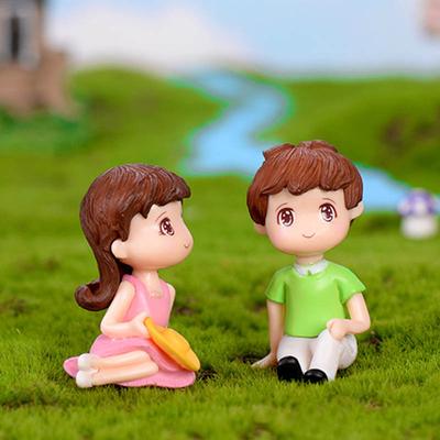 2ks Micro Landscape Decoration Diy Landscapescaping Accessories Hrnkové rostliny Dekorativní páry Usměvavé páry Miniaturní zahrada