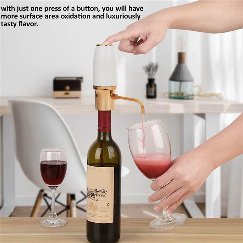 Portable Electric Wine Aerator Automatic Rechargable Wine Decanter for Dining