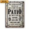 Customizable Vintage Welcome Metal Patio Sign Home Decor