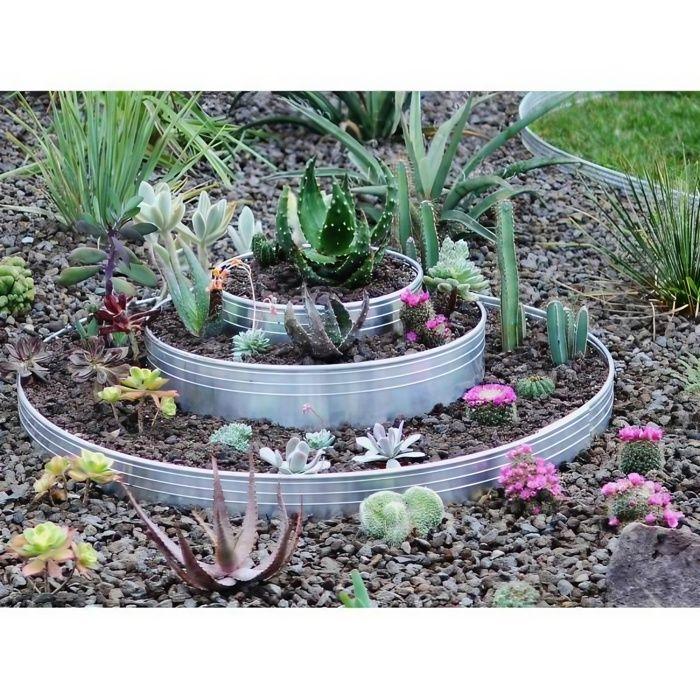 Bordure de Jardin - ICH-ZAPFE.DE - Aluminium Galvanisé - H 14 cm - L 200 cm - Ultra Solide