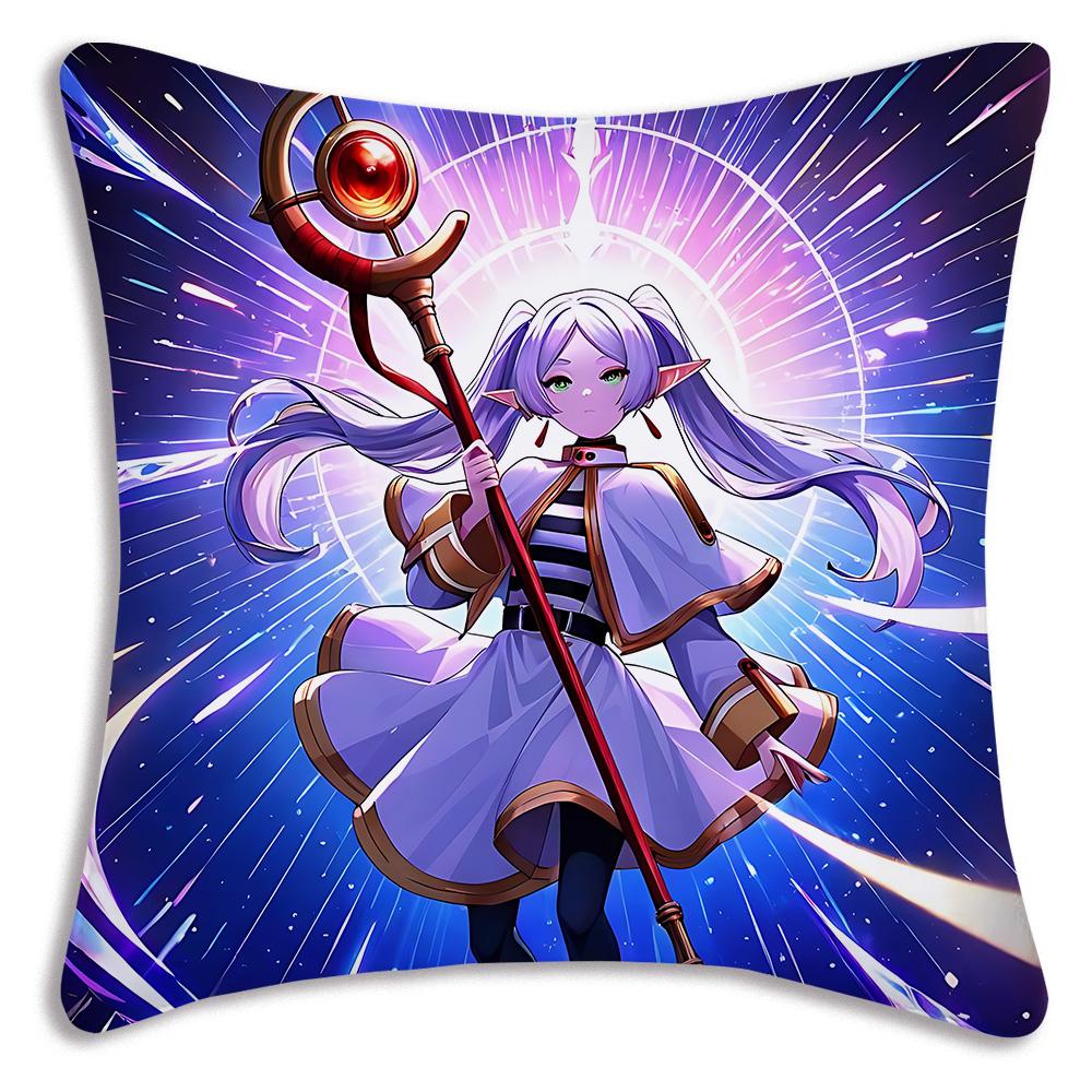Anime C-Cowboy Bebops Pillow Covers Cartoon Sofa Decorative Home Double-sided Printing Short Plush Cute Cushion Cover