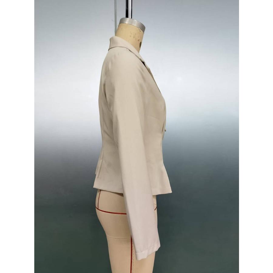 2025 Autumn Winter Women's Single Button Blazer, V-Neck Waist-Defining Open Front Cardigan with Solid Color Design, French Style Office Coat