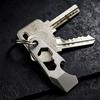 Key Holder Tool for Packages and Drink Bottles with a Single Metal Body and Carry Hole for Everyday Use on Key Hardware, a Pack, or a Belt