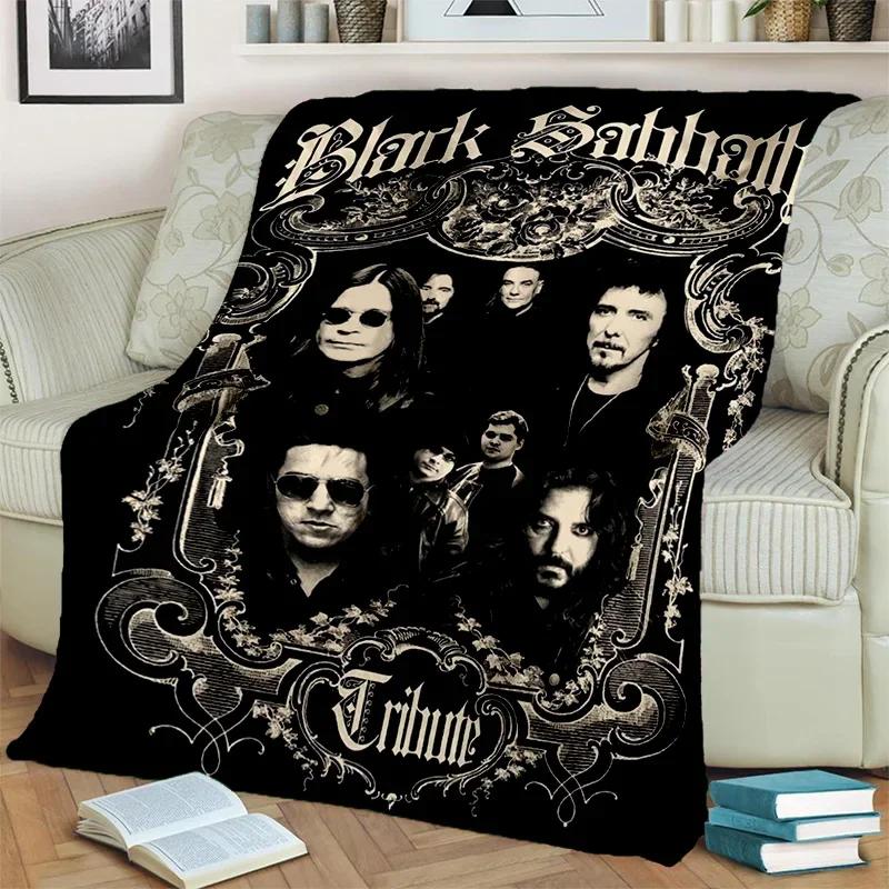 3D BLACK SABBATH Heavy Metal Rock Blanket,Soft Throw Blanket for Home Bedroom Bed Sofa Picnic Travel Office Cover Blanket Kids