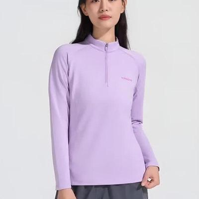 Women's Long-Sleeve Stand Collar Sports T-Shirt