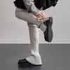 Snap Knit Leg Warmer / Grey