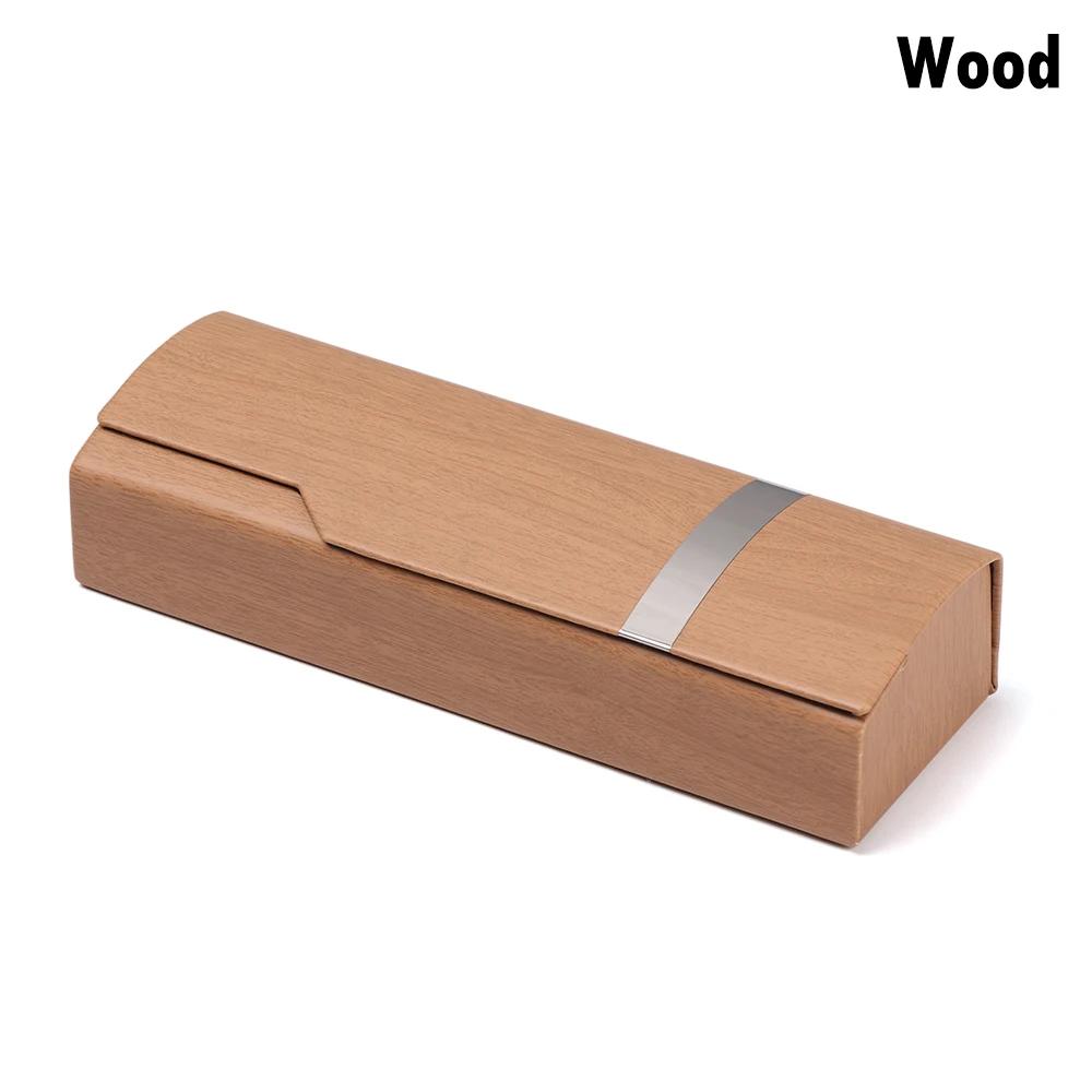 

Hot Fashion Glasses Case Unisex Portable Imitation Wood Grain Spectacle Box Hard Handmade Optical Reading Eyeglasses Accessories