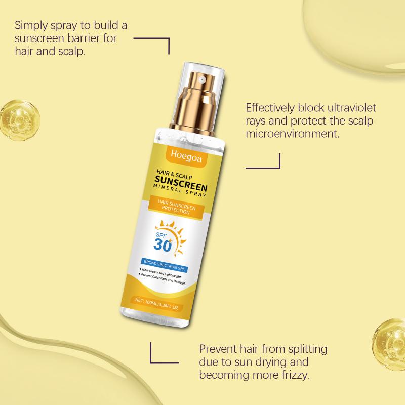 Scalp Sun Spray Anti Solar Sunblock Prevent Head Sunburn Damage Uv Protection Soft Hair Treatment Moisten Dry Repair Hair Spray