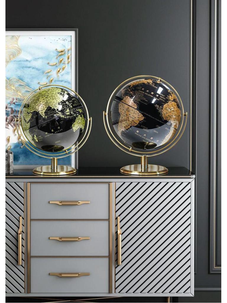 Light Luxury Globe Ornament for Office & Living Room Decor