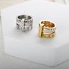 Three Layers Roman Numerals Ring for Women Luxury Stainless Steel Rotatable Crystal Finger Rings Female Wedding Trendy Jewelry