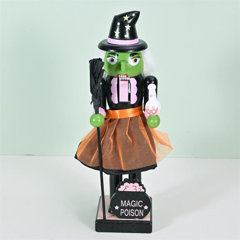 1Pcs Holiday Decor Halloween Pumpkin Nutcracker Soldier Skeleton Nutcracker Halloween Figurine Goody Bag Fillers Home Ornament