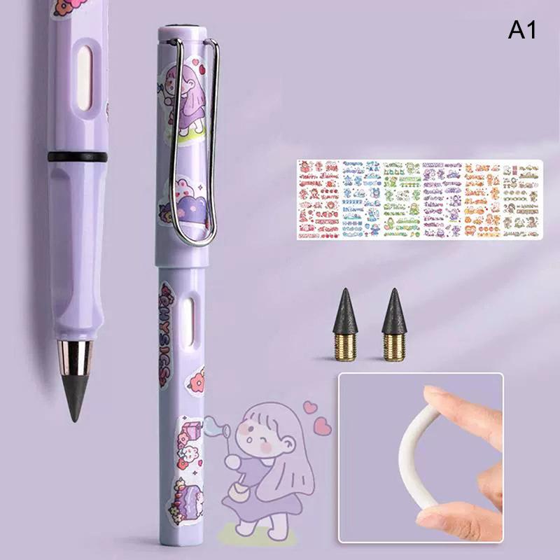 

Кавайный Вечный Карандаш Неограниченное Письмо Для Детей Искусство Эскиз Милая Ручка Аниме фиолетовый