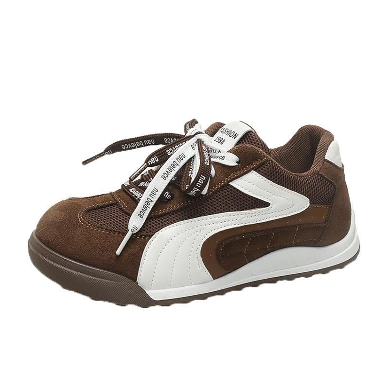 Double belt color matching German training shoes women's 2025 autumn new mesh breathable casual sports shoes trendy board shoes Forrest Gump shoes