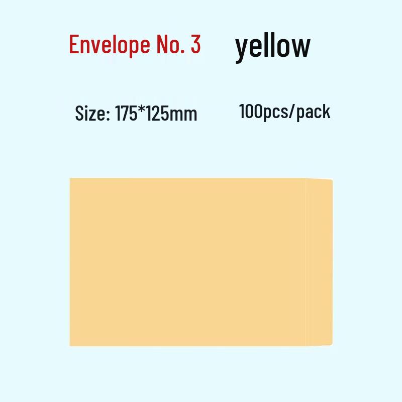 SEE KEAN Yellow Kraft Paper Blank Envelopes