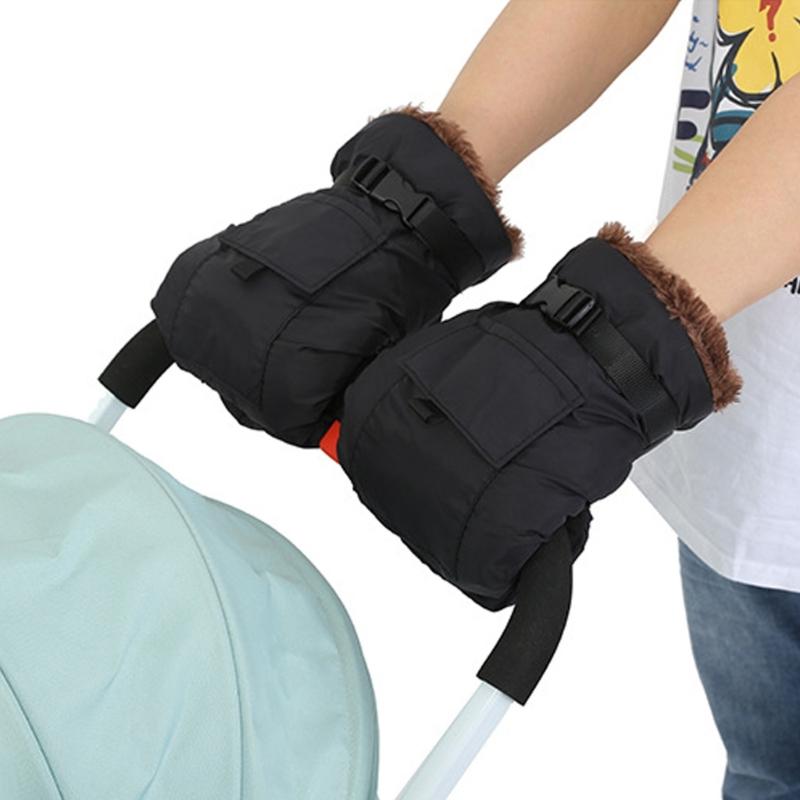 1 Pair Infant Strollers Mittens Keep Hands Warm Winter Breathable Fleece Lining Hand Muffs for Outdoor Activity