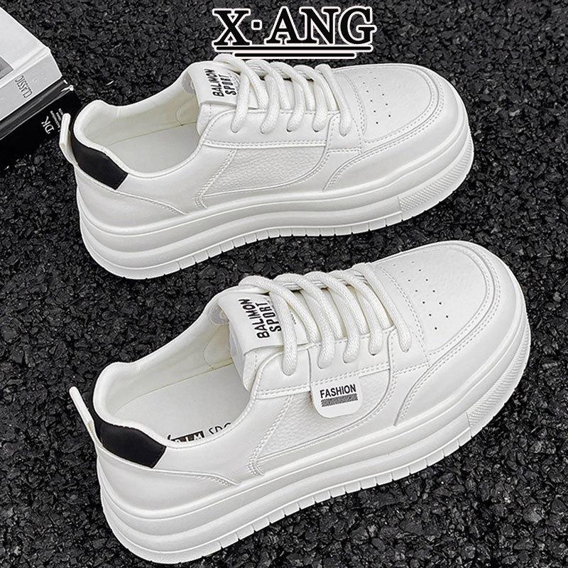 Leather little white shoes children versatile thick baseplate shoes spring and summer new breathable lightweight casual sports women's shoes
