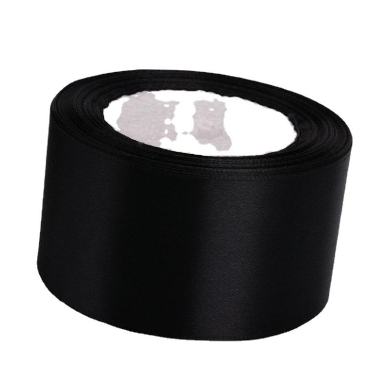 New (22 meters/roll) 6mm-75mm Black Silk Stain Ribbon Wedding Party Christmas Ribbon Flowers Gifts Decorated DIY Sewing Fabric