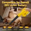 Cordless Leaf Blower for Dewalt 20V Battery Electric Jobsite Air Blower 2-in-1 Handle Electric Blower and Vacuum Cleaner
