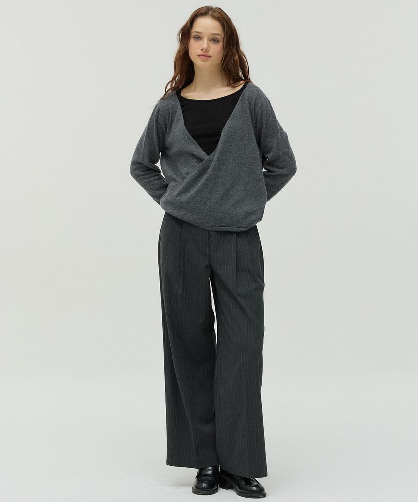 NEW LOOKY Modern Two-Tuck Pants _Charcoal Gray