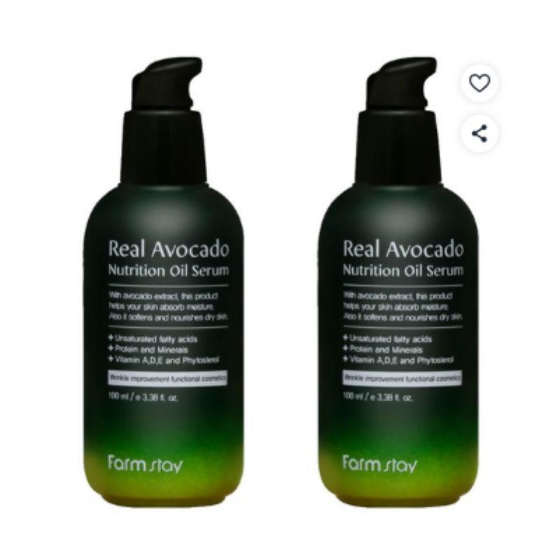 FARMSTAY Real Avocado Nutrition Oil Serum 100ml x 2