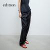 Edition 2025 Spring Women's Triacetate Tapered Suit Pants with Waist Tie
