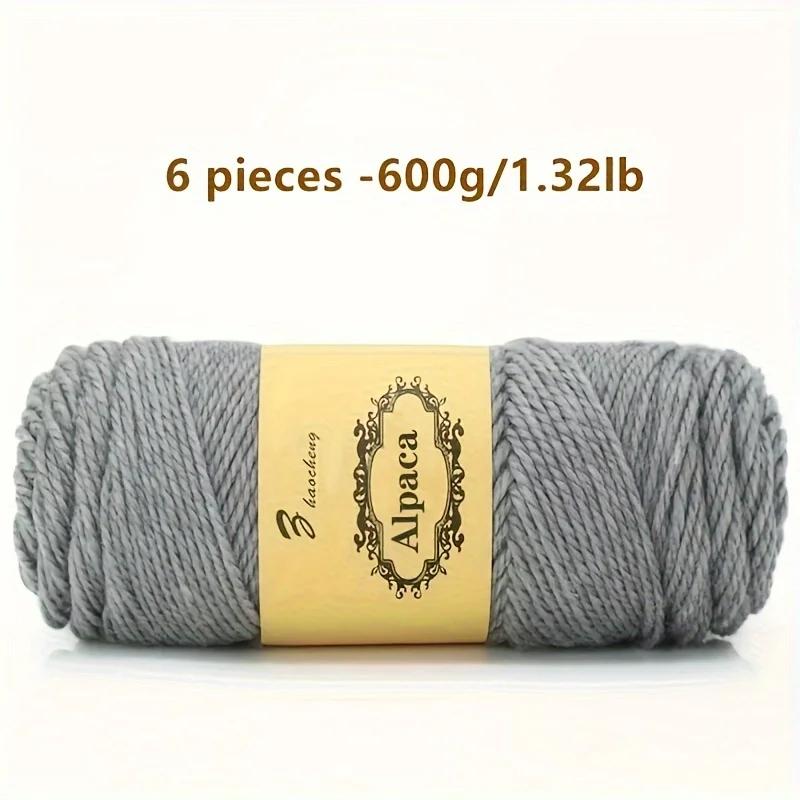 6 Pcs Premium Soft & Durable Alpaca Blend Yarn Worsted Weight, Perfect for Knitting Sweaters Assorted Colors
