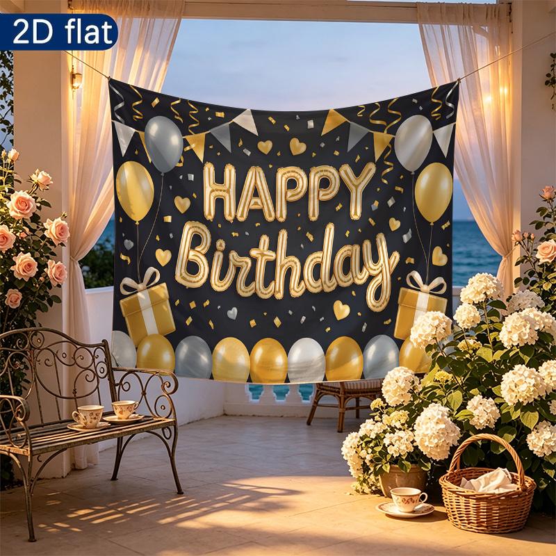 Party Backdrop Happy Birthday Birthday Photo Booth Background Front Door Decor