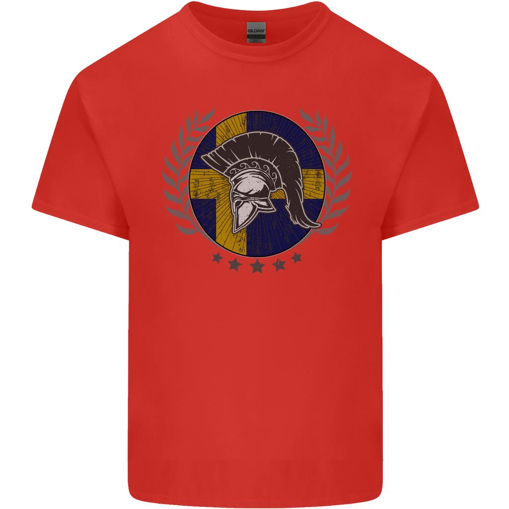 Sweden Bodybuilding Flag Gym Training Swedish Unisexs Light Cotton TShirt