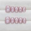 Christmas snowflake atmosphere star cat eye girl fashion versatile autumn and winter manicure removable 30 pieces