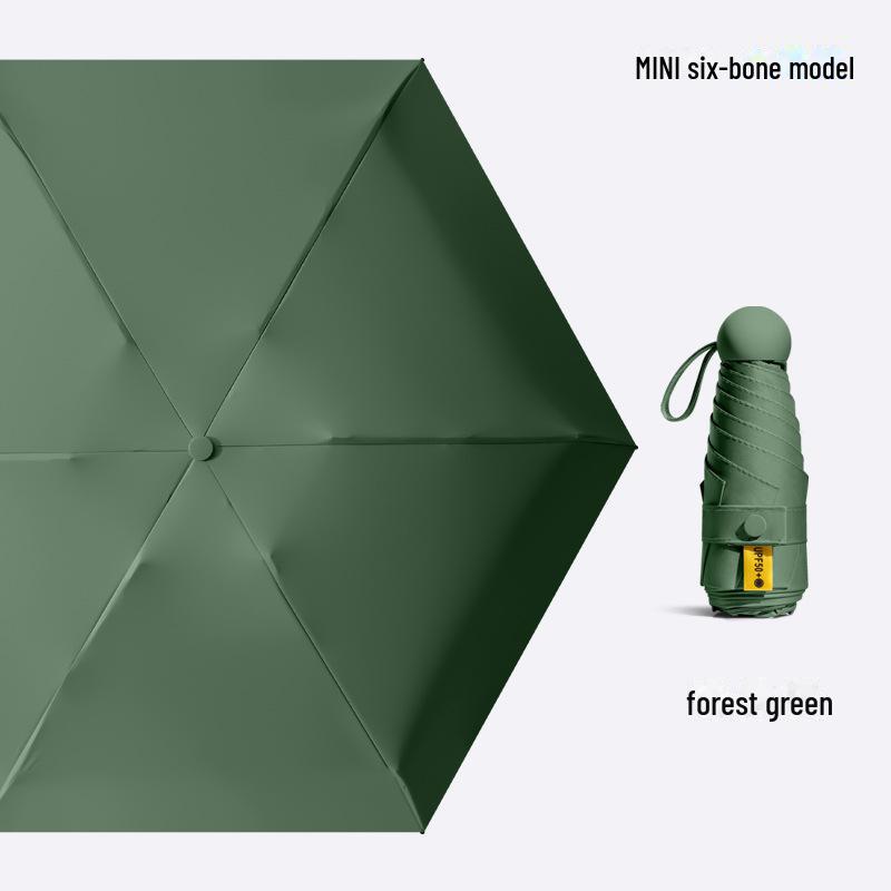 50% Folding Women's Dual-Purpose Mini Portable Pocket Capsule Umbrella - High-Grade Sun Protection