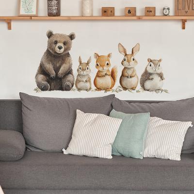 Cartoon Tier Kombination Schlafzimmer Wohnzimmer Eingang Zuhause Hintergrund Verschönerung Wandaufkleber