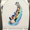 Self-Adhesive Waterproof Cute Penguin Toilet Lid Sticker 1PCS Removable Decor for Home Bathroom DIY Decoration Project