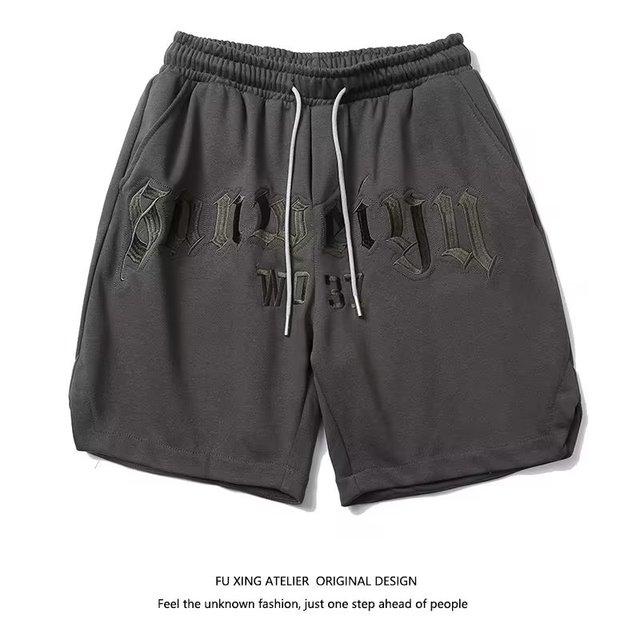 

Модные баскетбольные спортивные шорты для бега, спортивные шорты, мужские летние повседневные мужские брюки, корейская модная мужская одежда, повседневные спортивные штаны M темно серый