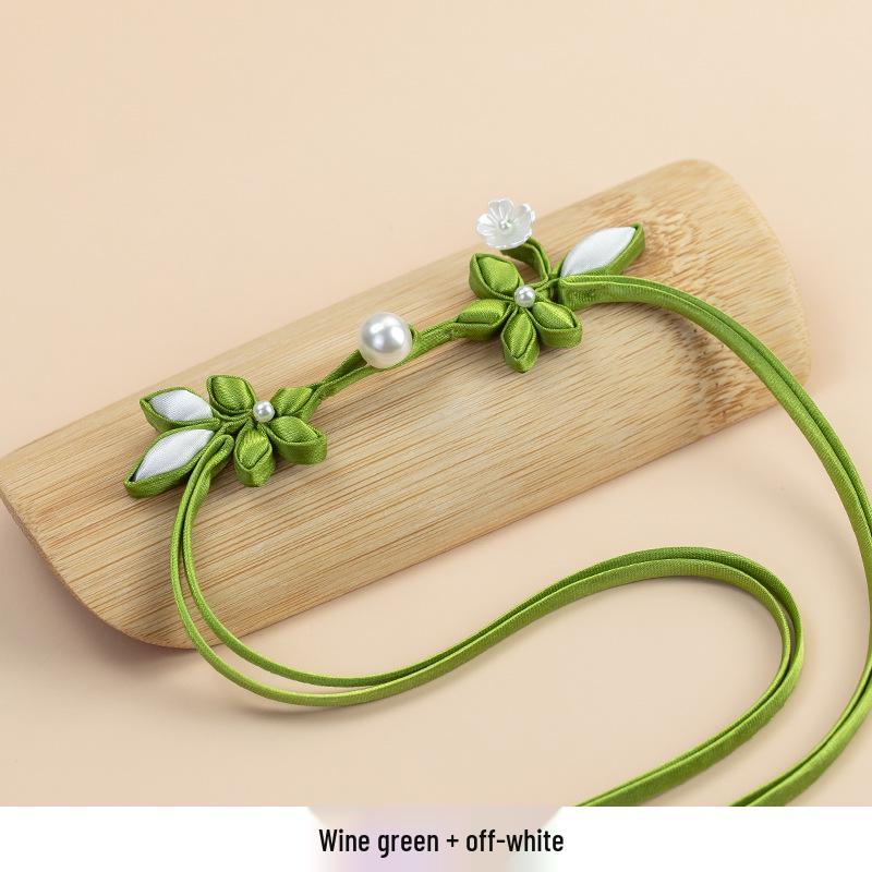 Cherry Blossom Pearl Buckle - Handmade Qipao Style Buttons for Hanfu & Tang Suit