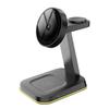 3 In 1 Wireless Charger Stand Pad LED Light 15W Fast Charging Station Dock for Macsafe iPhone 15 14 13 12 Pro Max IWatch 9 8 7 6