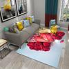 Colorful Rose Carpet Romantic Flower Mat Area Rugs Home Decor for Bathroom Entrance Non-Slip Floor Mat Living Room Bedroom Rugs
