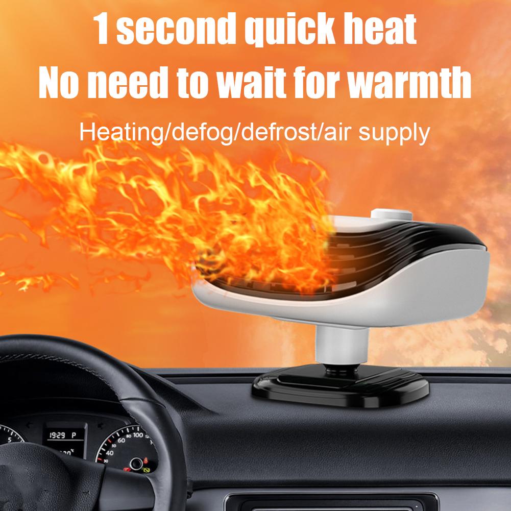 12V 24V Car Heater Winter Fast Heating Electric Heated Fan Windshield Defogging Heating Cooling For Truck RV SUV Travel Camper
